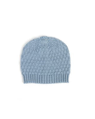 Gebreid mutsje - Merino wol - Blauw - Smallstuff