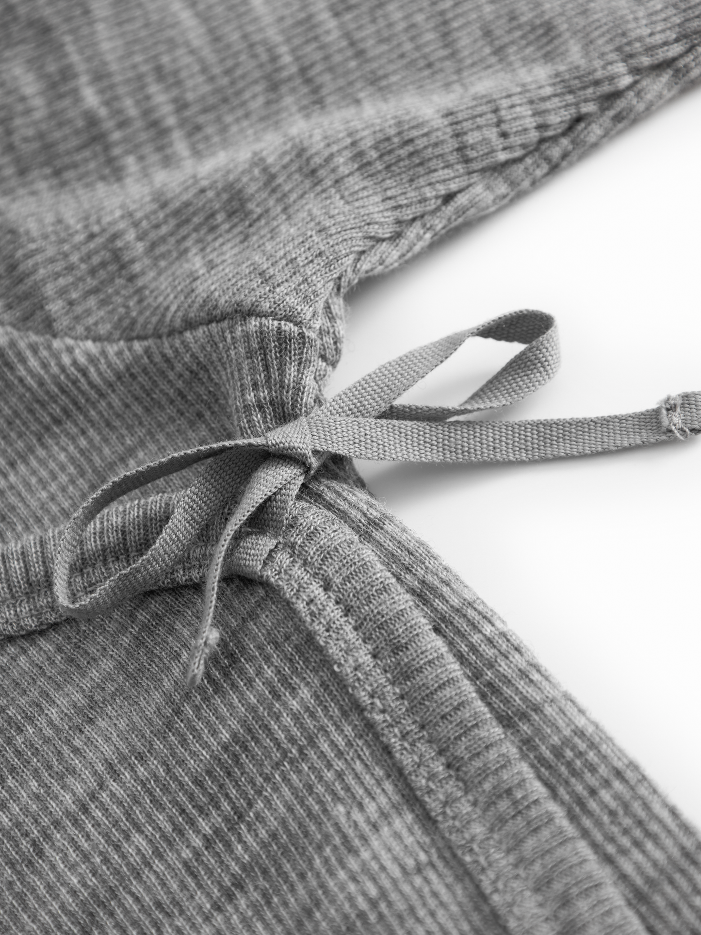 MarMar Copenhagen - Belita Wool Rib Romper - 100% merinowol - Grey melange