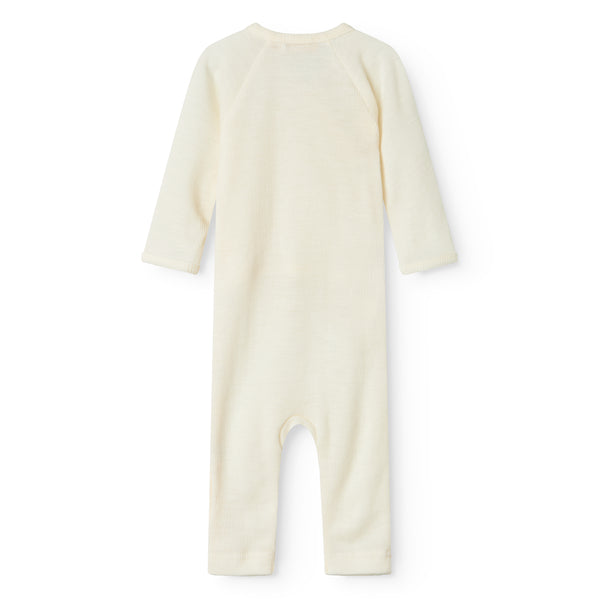MarMar Copenhagen - Rula Wool Rib Romper - Rompertje 100% merinowol - Natural