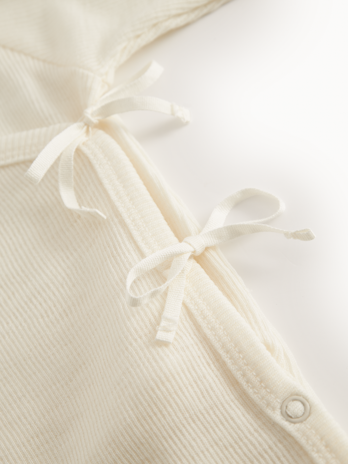 MarMar Copenhagen - Rula Wool Rib Romper - Rompertje 100% merinowol - Natural