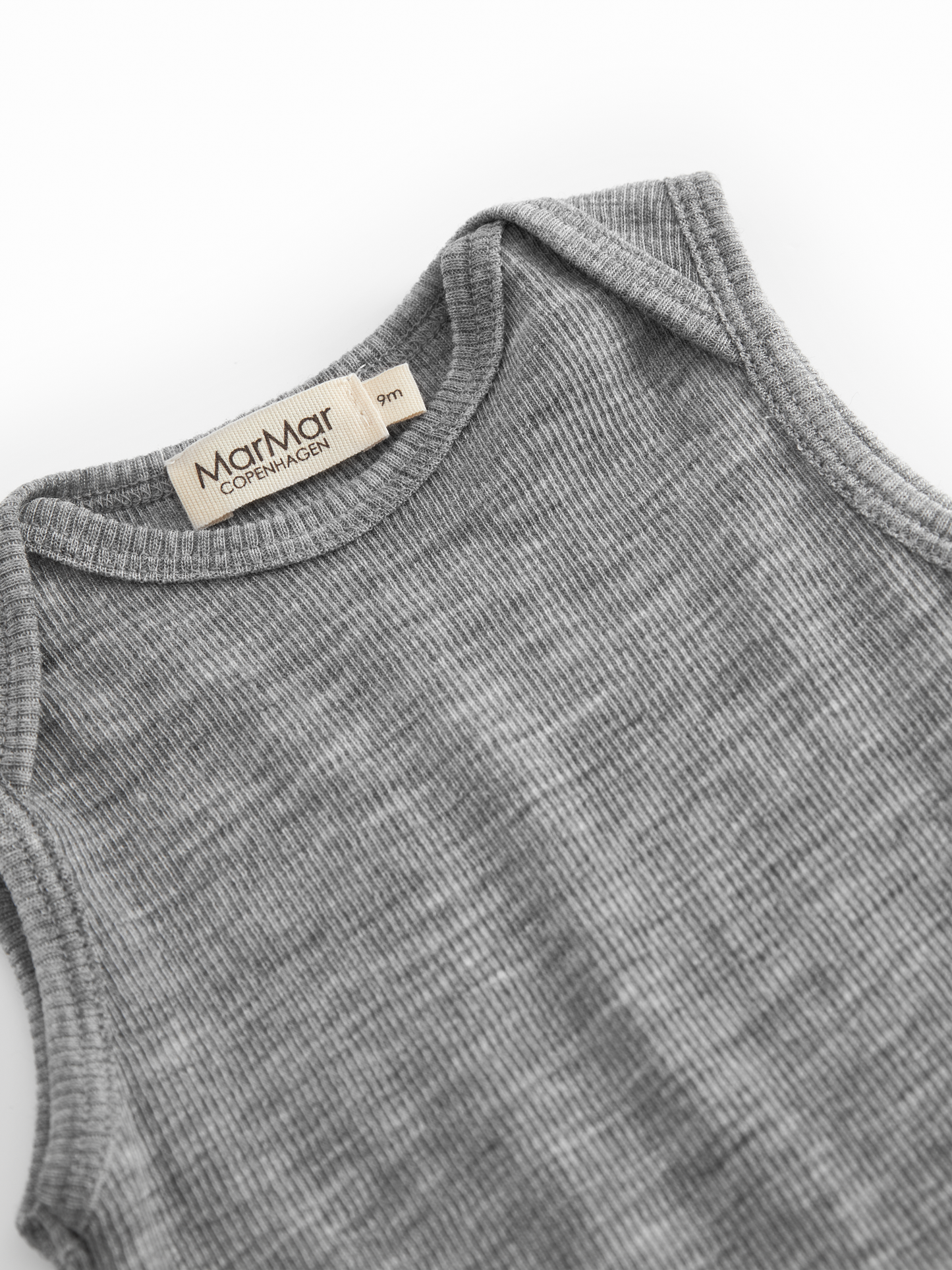 MarMar Copenhagen - Bini Wool Rib romper - 100% merino wol - Grey melange