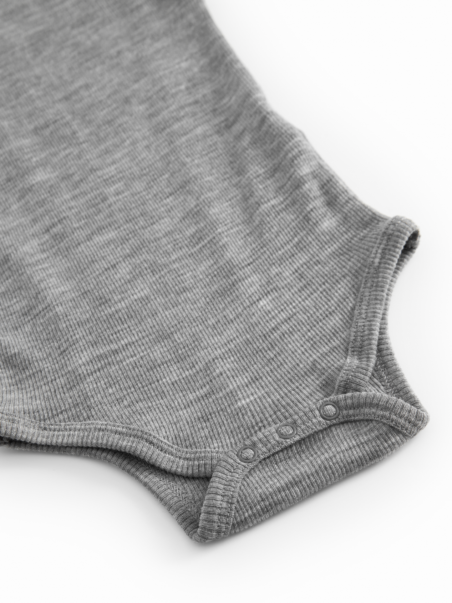 MarMar Copenhagen - Bini Wool Rib romper - 100% merino wol - Grey melange