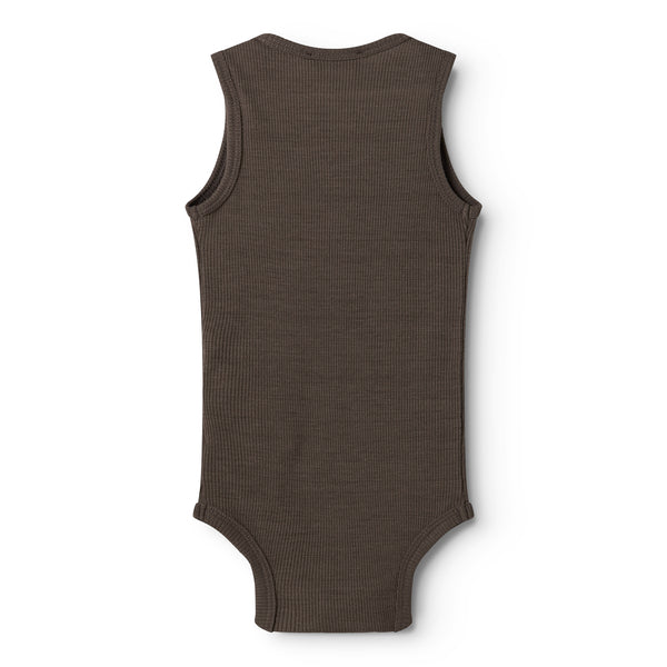 MarMar Copenhagen - Bini Wool Rib romper - 100% merino wol - Terre