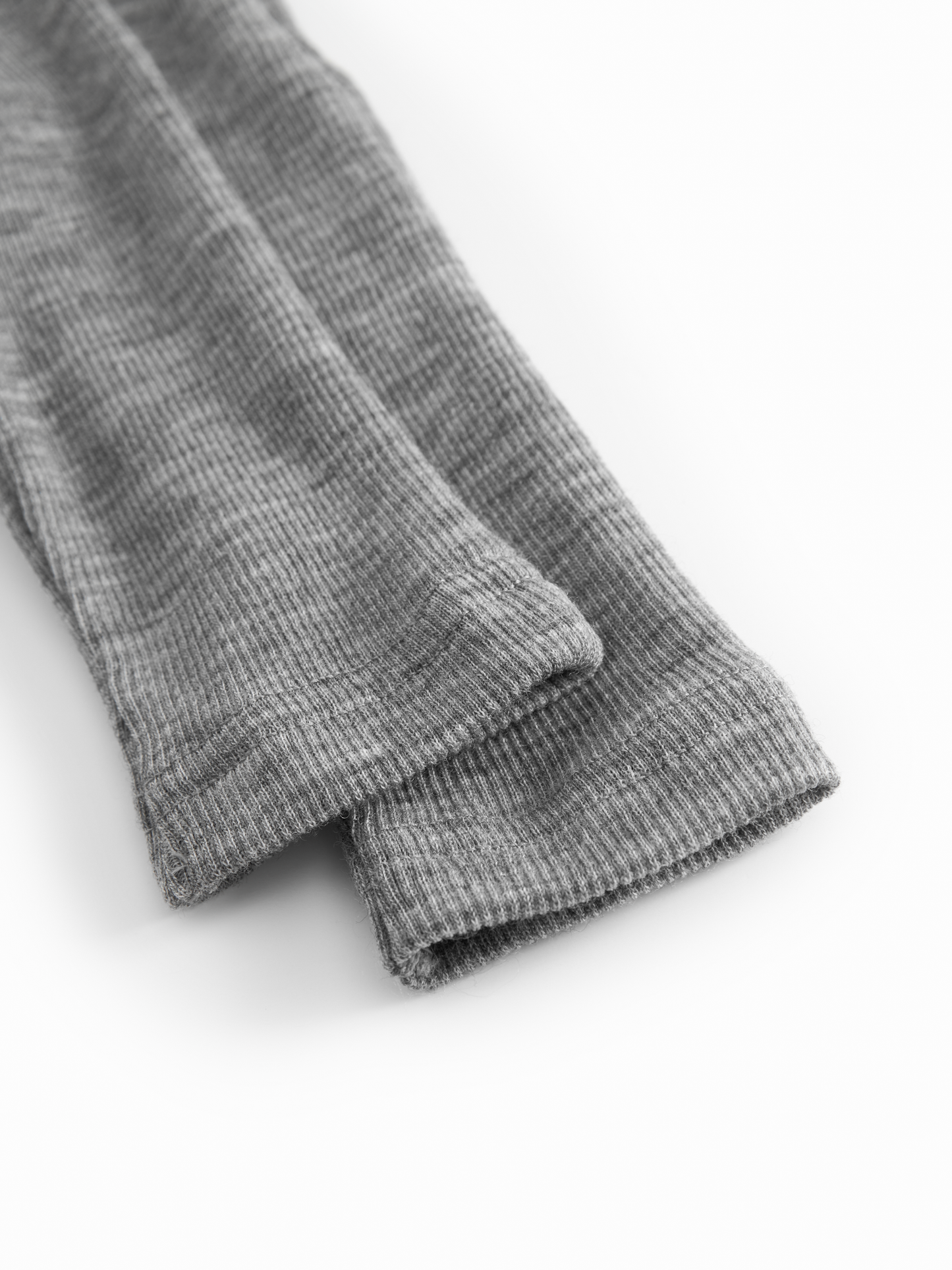 MarMar Copenhagen - Piva Wool Rib Pants - Baby broekje 100% merinowol - Grey melange