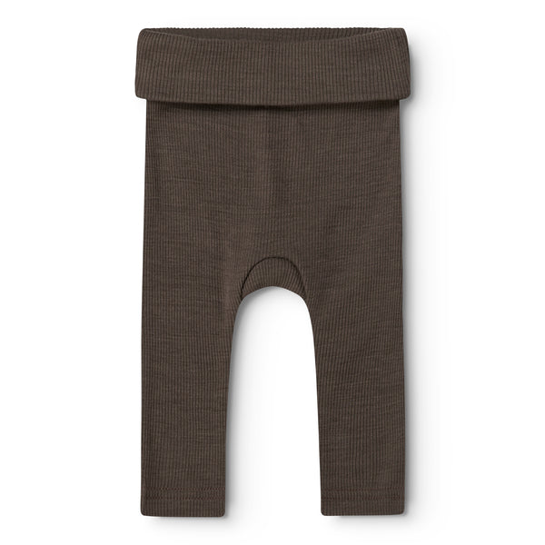 Broekje zonder voetjes Piva - Wool rib - Merinowol - Terre - MarMar Copenhagen