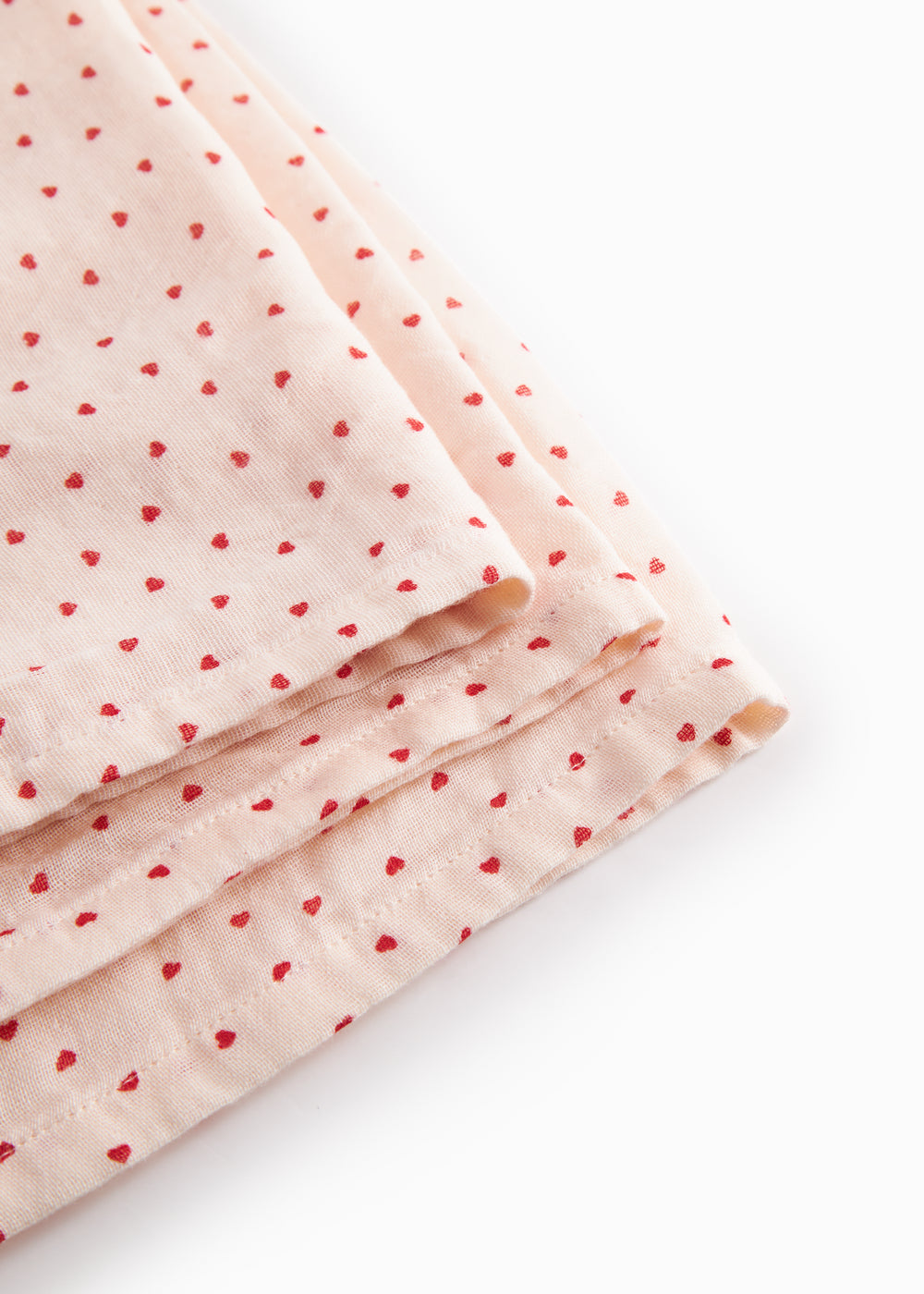 Swaddle - Hydrofiele doek - 110x110 cm - Biologisch katoen mousseline - Bonded Muslin Print - Happy Hearts/Hartjes - MarMar Copenhagen