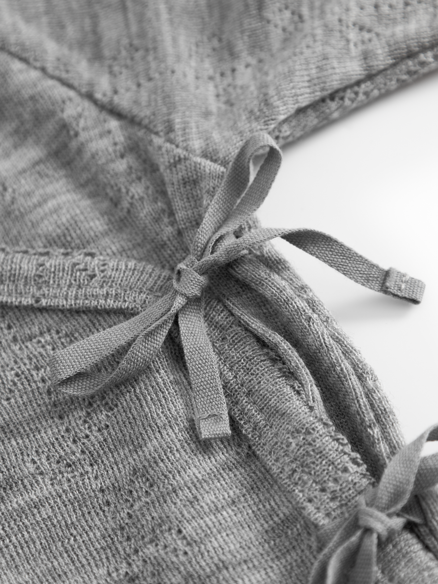 Boxpakje - Rula Wool Pointelle Jumpsuit - Merino wol - Grey Melange - MarMar Copenhagen