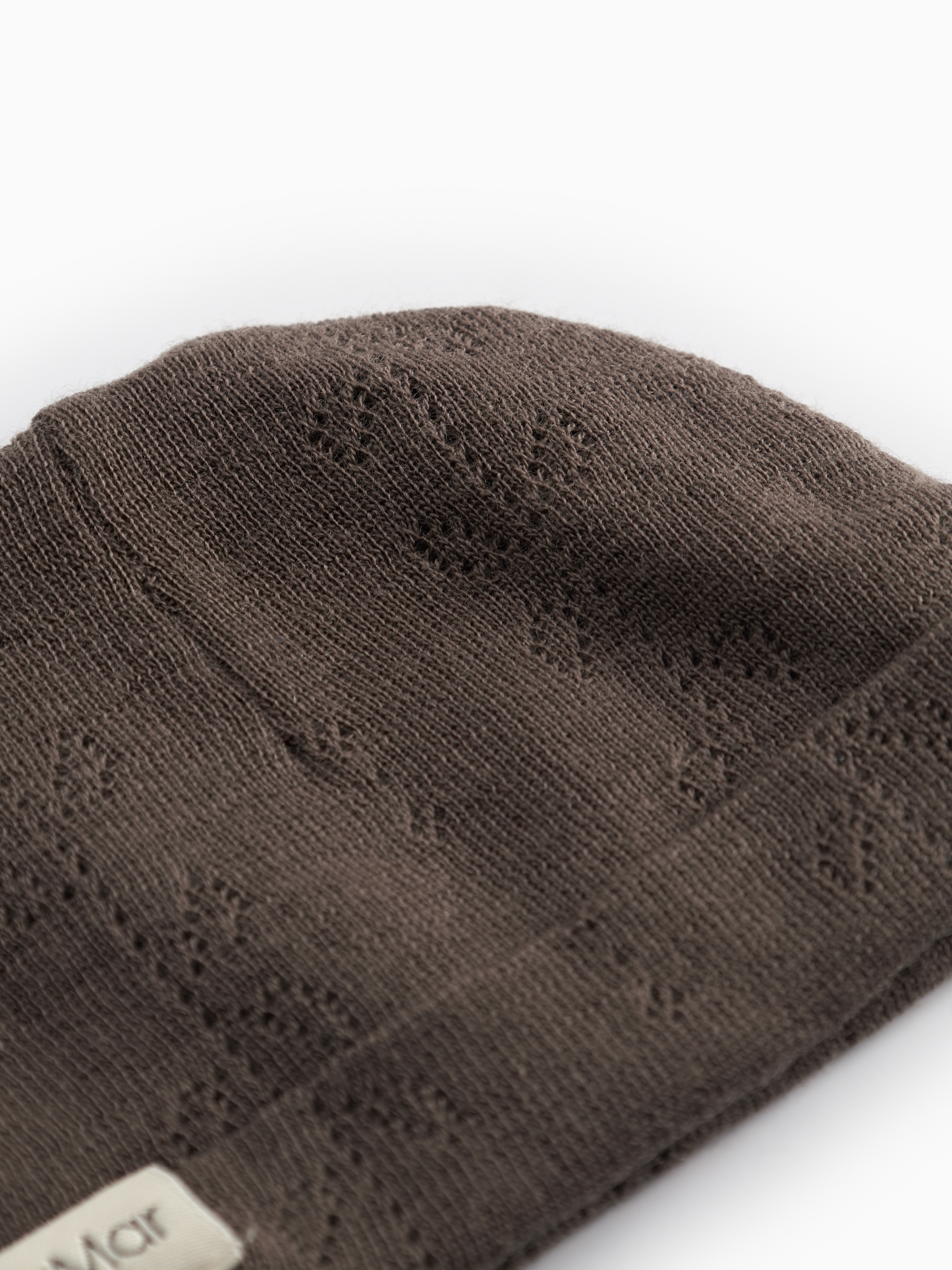 Babymutsje - Aiko Wool Pointelle Beanie - Merino wol - Terre - MarMar Copenhagen