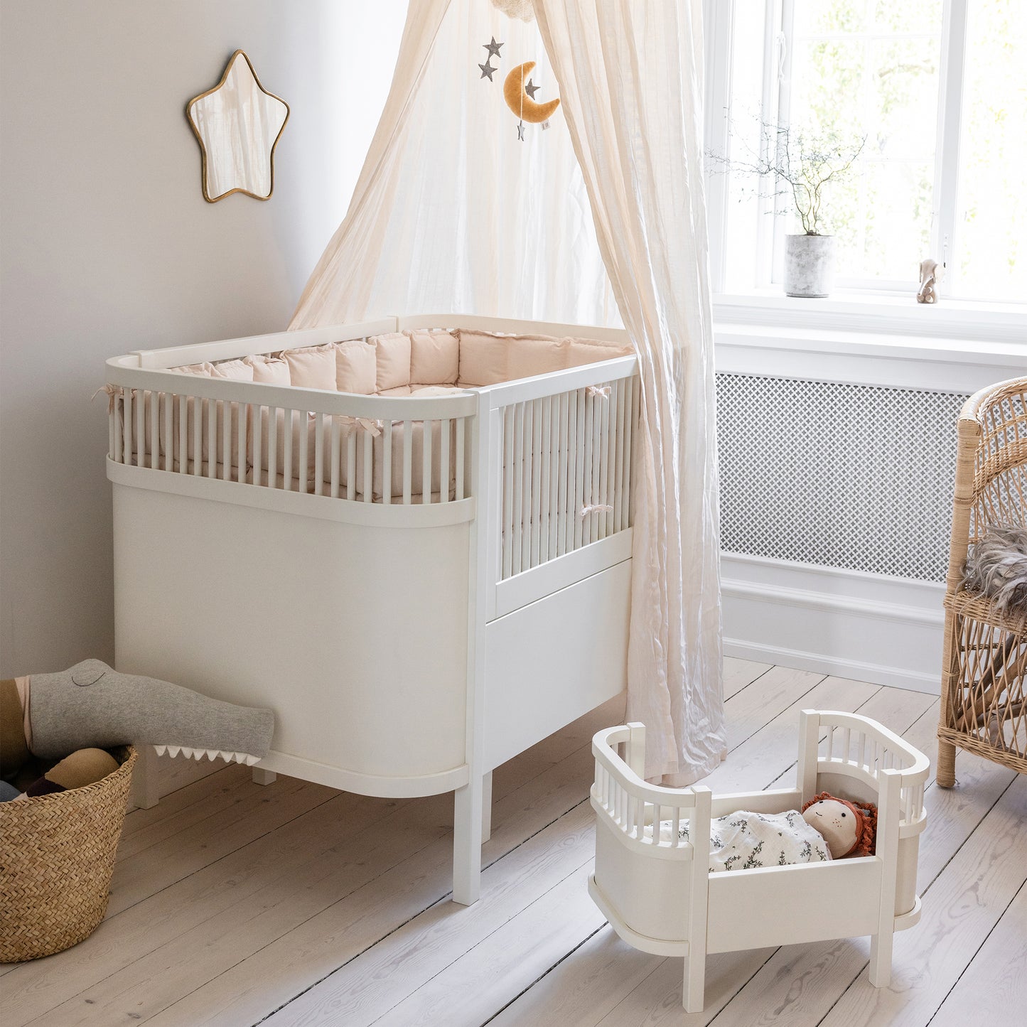 Sebra Baby en Junior Bed - Classic White - Beukenhout - Sebra