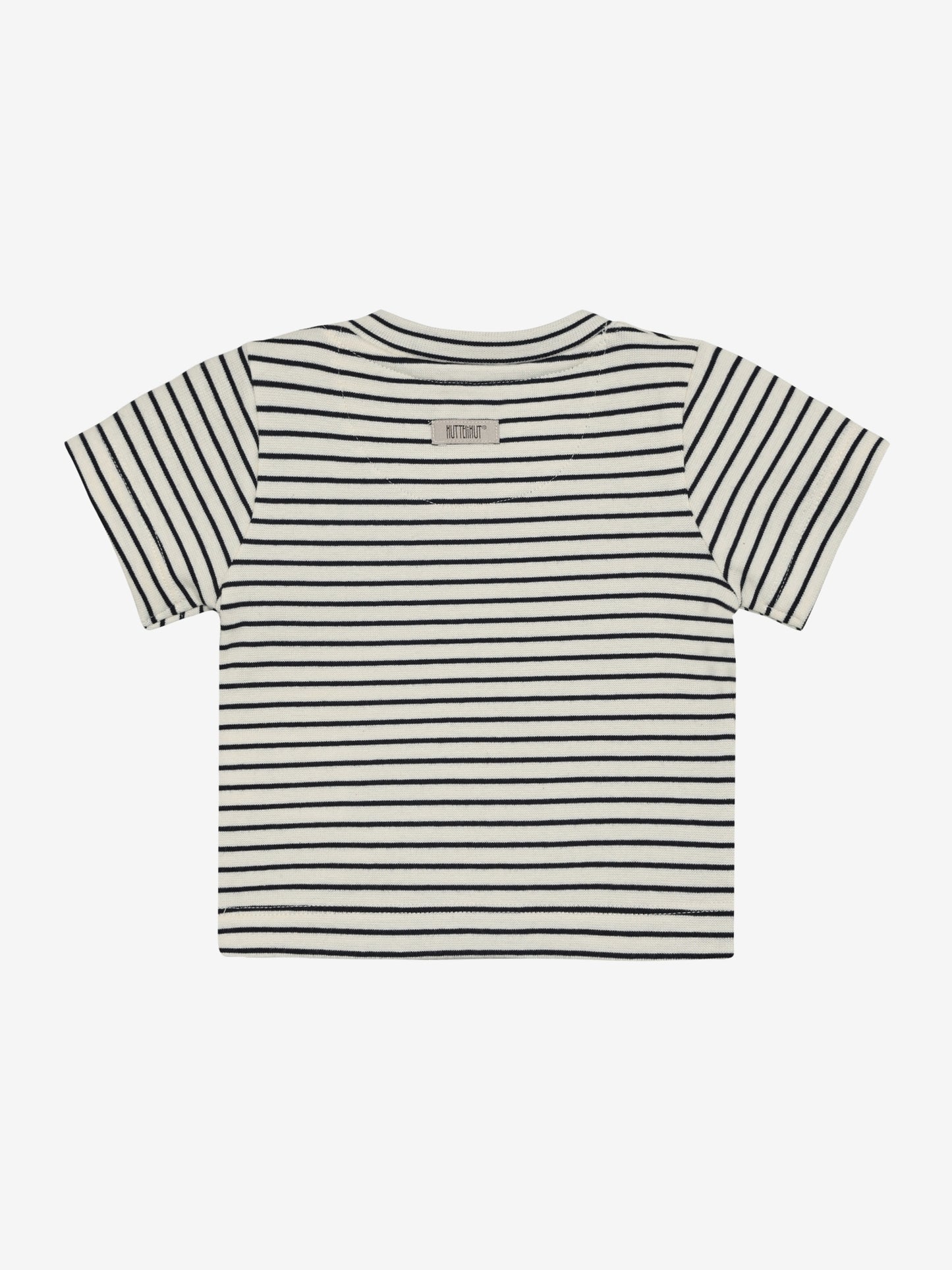 Baby T-Shirt - Bio-Baumwolle - Gestreift Navy/Bering Sea - Huttelihut
