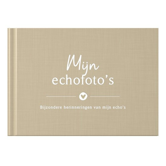 Baby invulboekje - Mijn echoboekje – Linnen Taupe - Fyllbooks