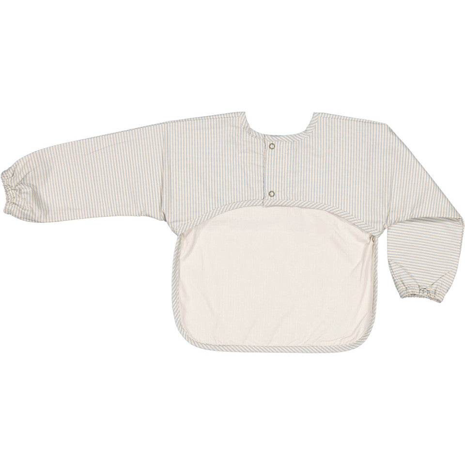 Slabbetje met lange mouwen - Apron Longsleeve - Blue stripe - MarMar Copenhagen