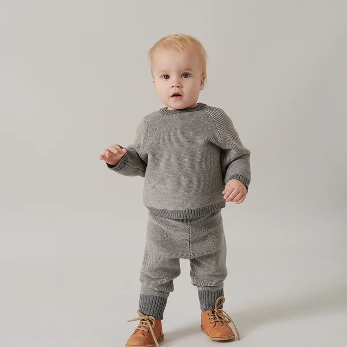 MarMar Copenhagen - Torin B Light Cotton Wool Knit Pants - Baby Broekje - Merino wol mix