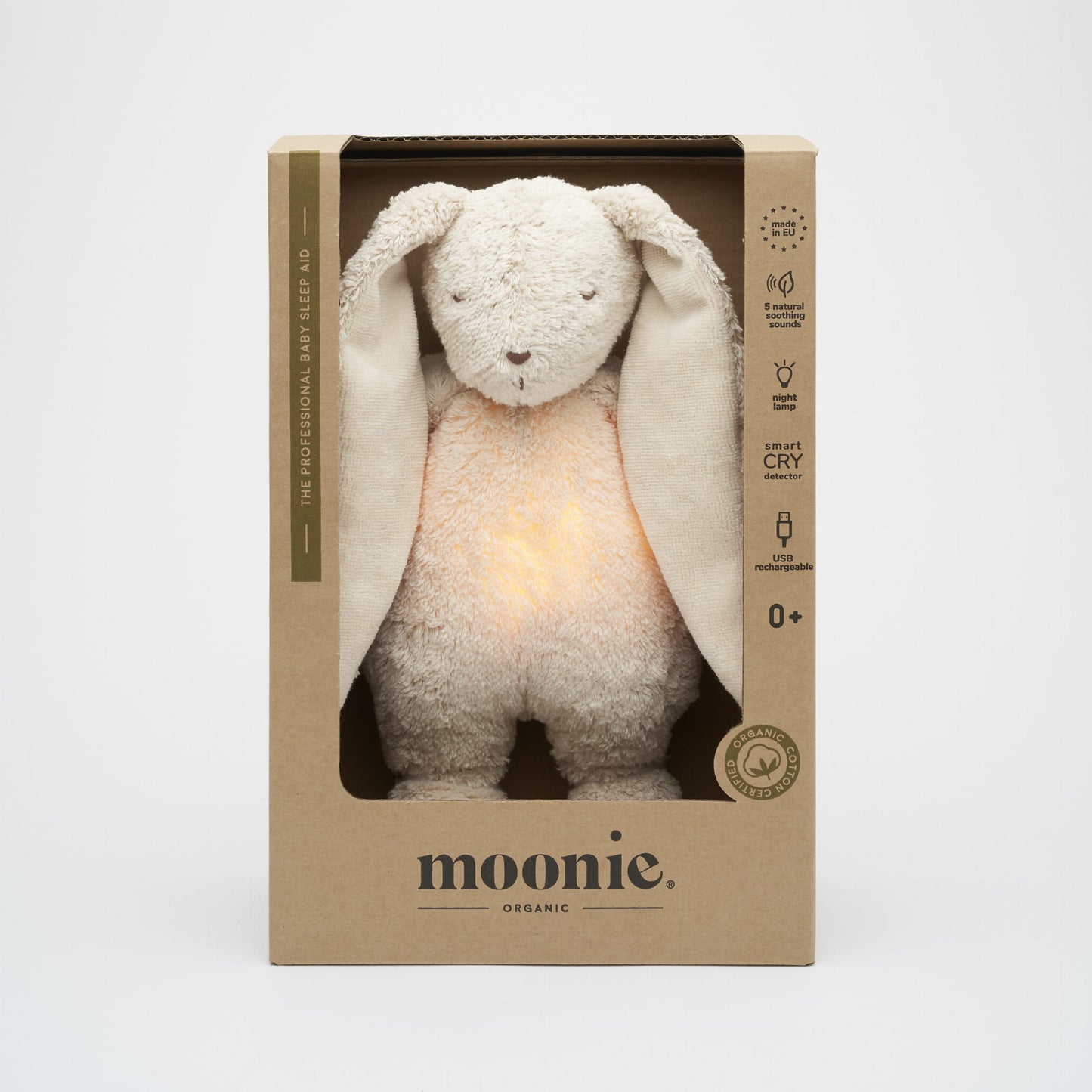 Moonie - The Humming Bunny 2.0 - Sand - Knuffel met geluid