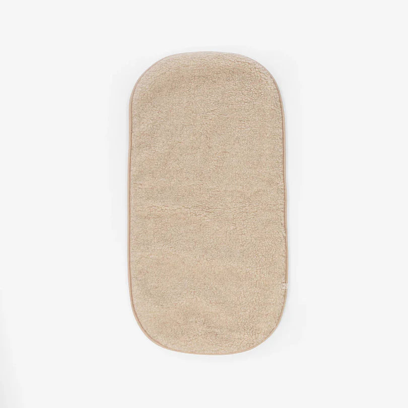 Alwero - Matrasbeschermer wieg en kinderwagen - 100% natuurlijke wol - beige