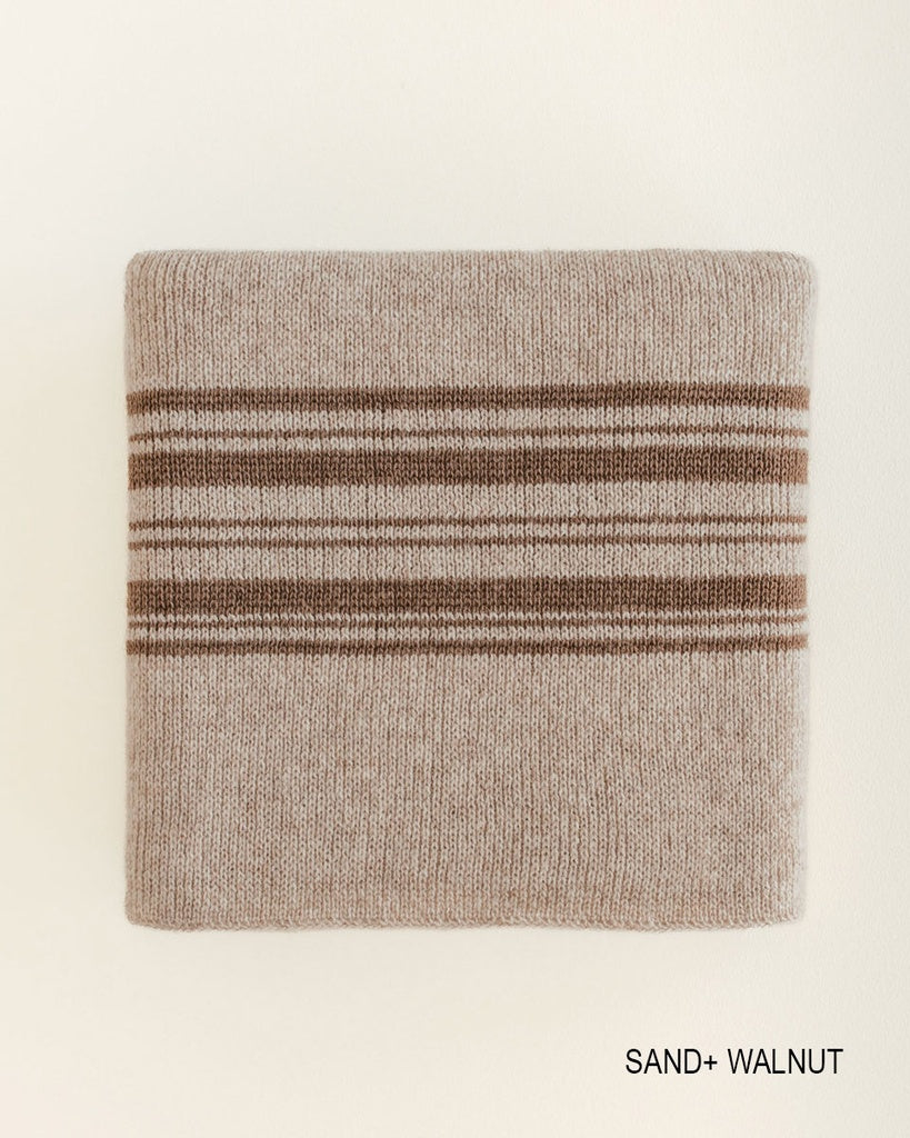 Baby dekentje - Gilbert - Sand/walnut - Merino wol - HVID