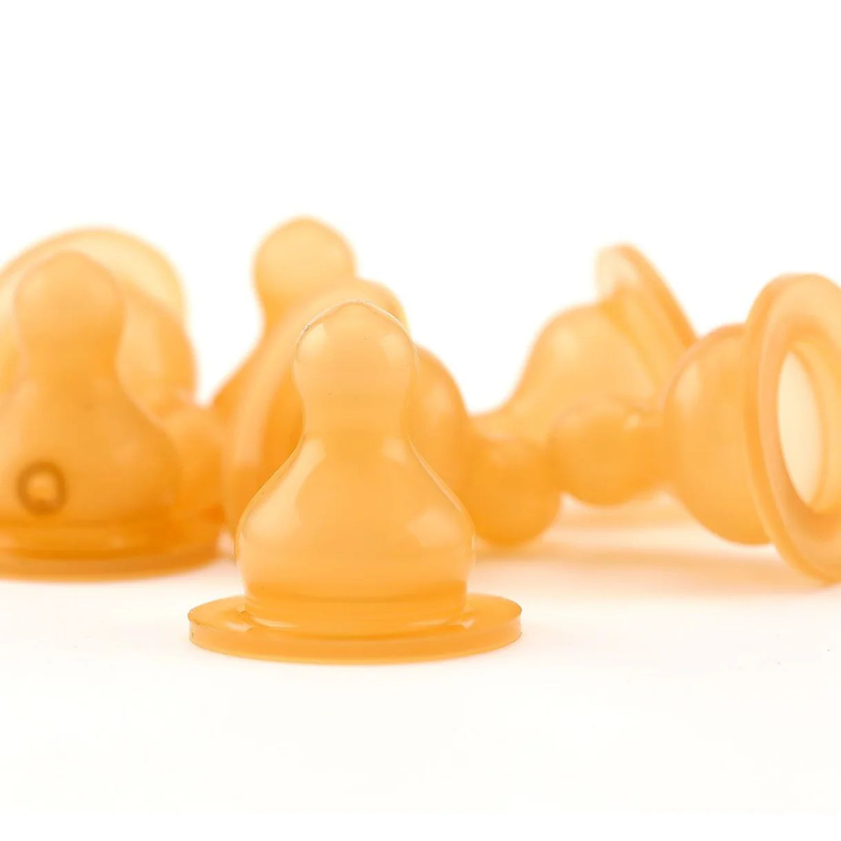 2-pack speentjes voor babyfles - Standard Neck Baby Glass Bottle Nipples - Natuurrubber - Hevea