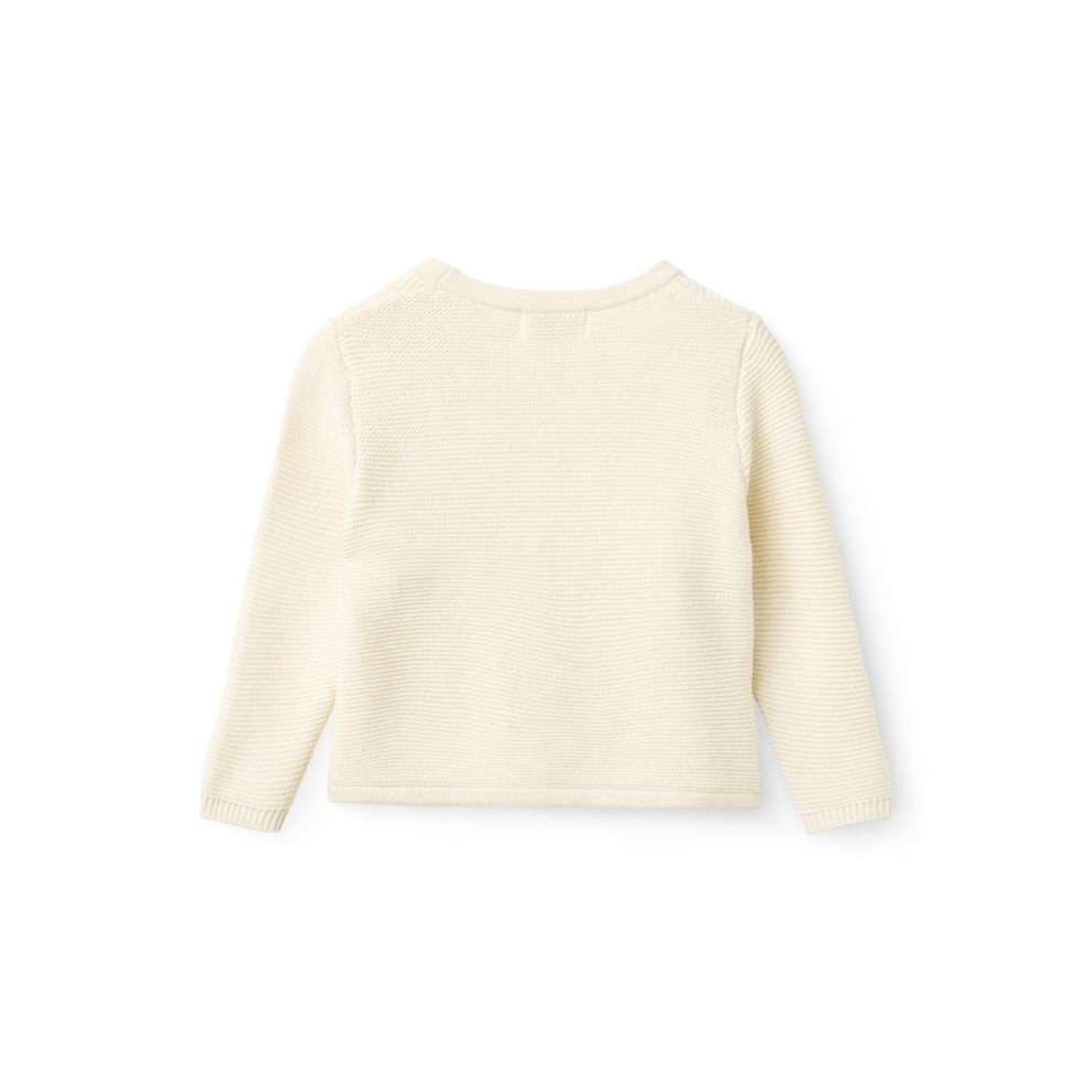 Gebereid baby vestje - Biologisch katoen - Ecru/Creme - Copenhagen Colors - achterknt