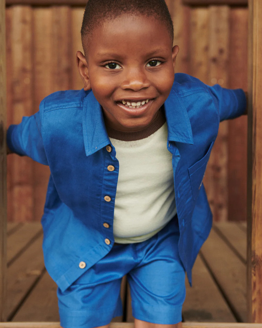 Overhemd top Eagle - Biologisch katoen - Ocean Blue/Kobalt blauw - Copenhagen Colors