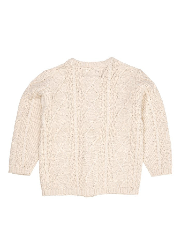 Copenhagen Colors - Knitted Cardigan - Gebreid Vestje - 100% biologisch katoen - achterkant ecru