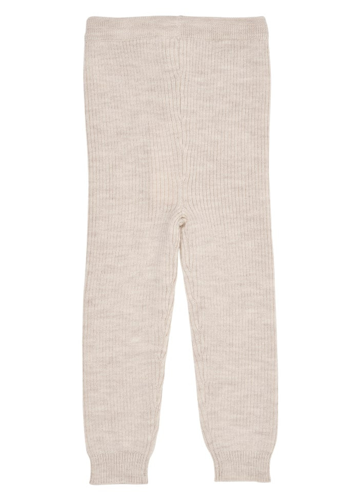 Copenhagen Colors - Merino Classic Rib Leggings - Baby legging - 100% merinowol - achterkant ecru