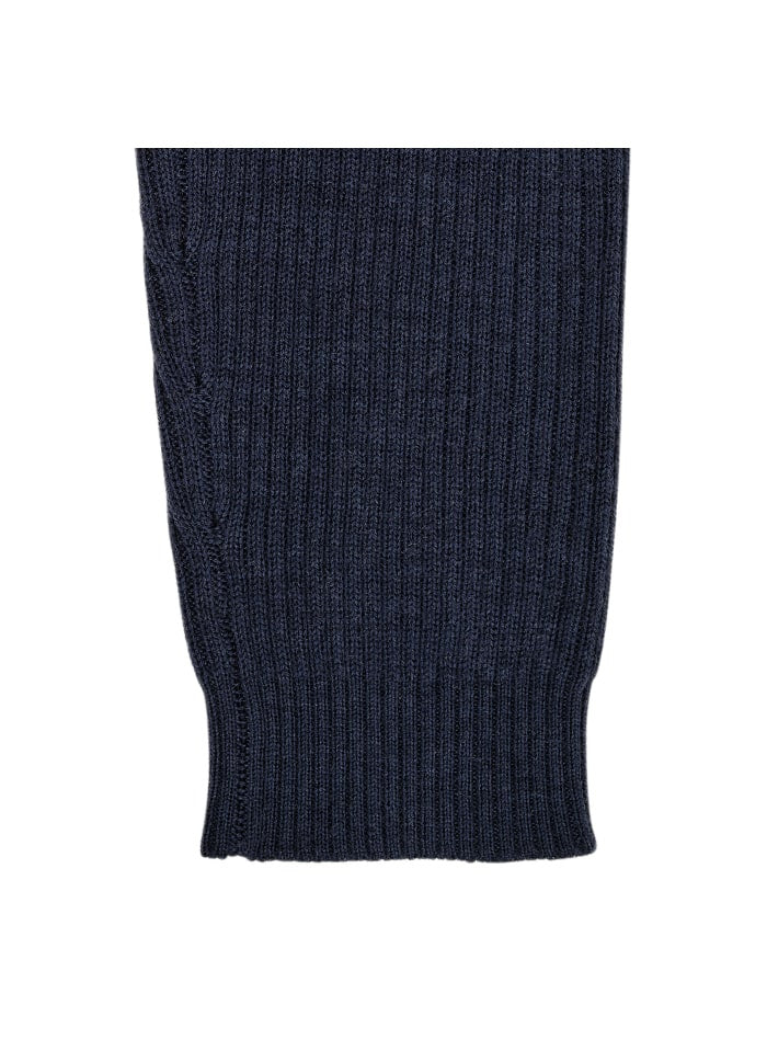 Copenhagen Colors - Merino Classic Rib Leggings - Baby legging - 100% merinowol - close up donkerblauw