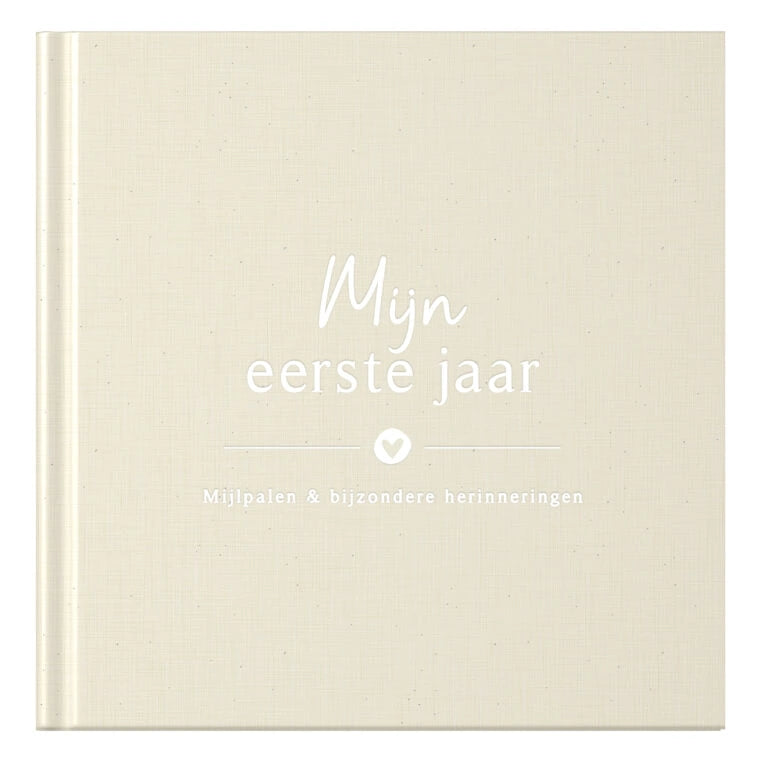 Baby invulboekje - Mijn eerste jaar – Linnen Beige - Fyllbooks