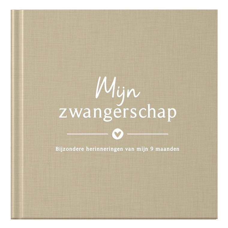 Baby invulboekje - Invulboek Mijn Zwangerschap - Linnen Taupe - Fyllbooks