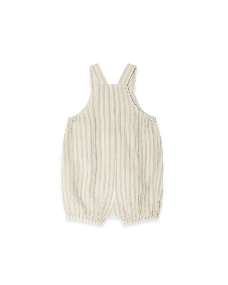 Garbo&Friends - Muslin Dungarees Stripe Pebble - Tuinbroekje - achterkant