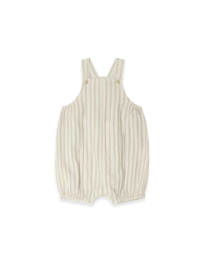 Garbo&Friends - Muslin Dungarees Stripe Pebble - Tuinbroekje - voorkant