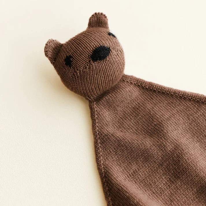 Knuffeldoekje Teddy Tokki - Mocha/bruin - Merinowol - HVID