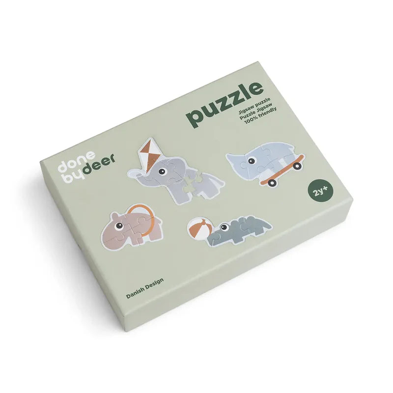 Eerste puzzel - First jigsaw puzzle set - 2+ jaar - Playground - Colour mix - Done by Deer