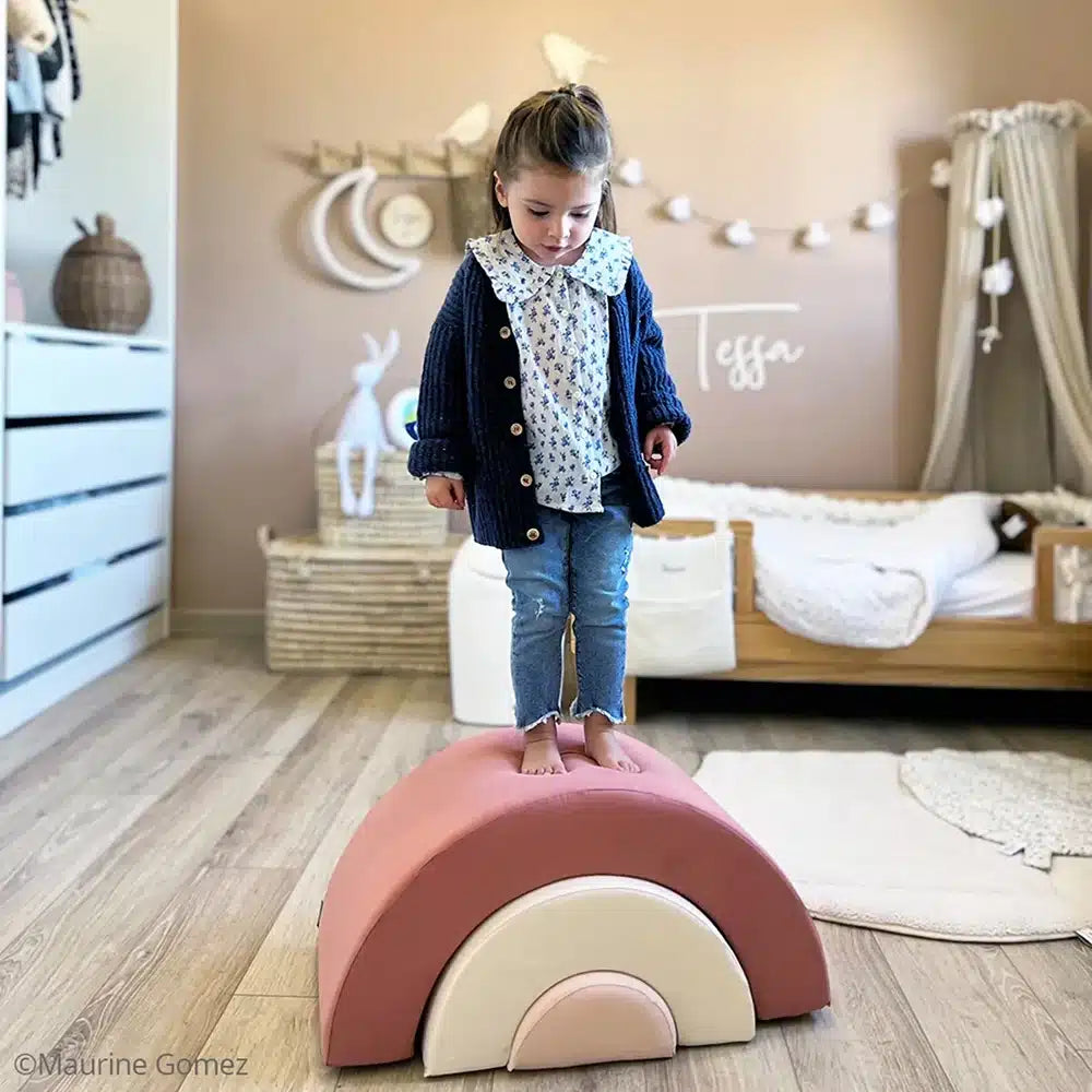 MILO foam speelset regenboog - montessori speelgoed van biologisch katoen - Charlie Crane
