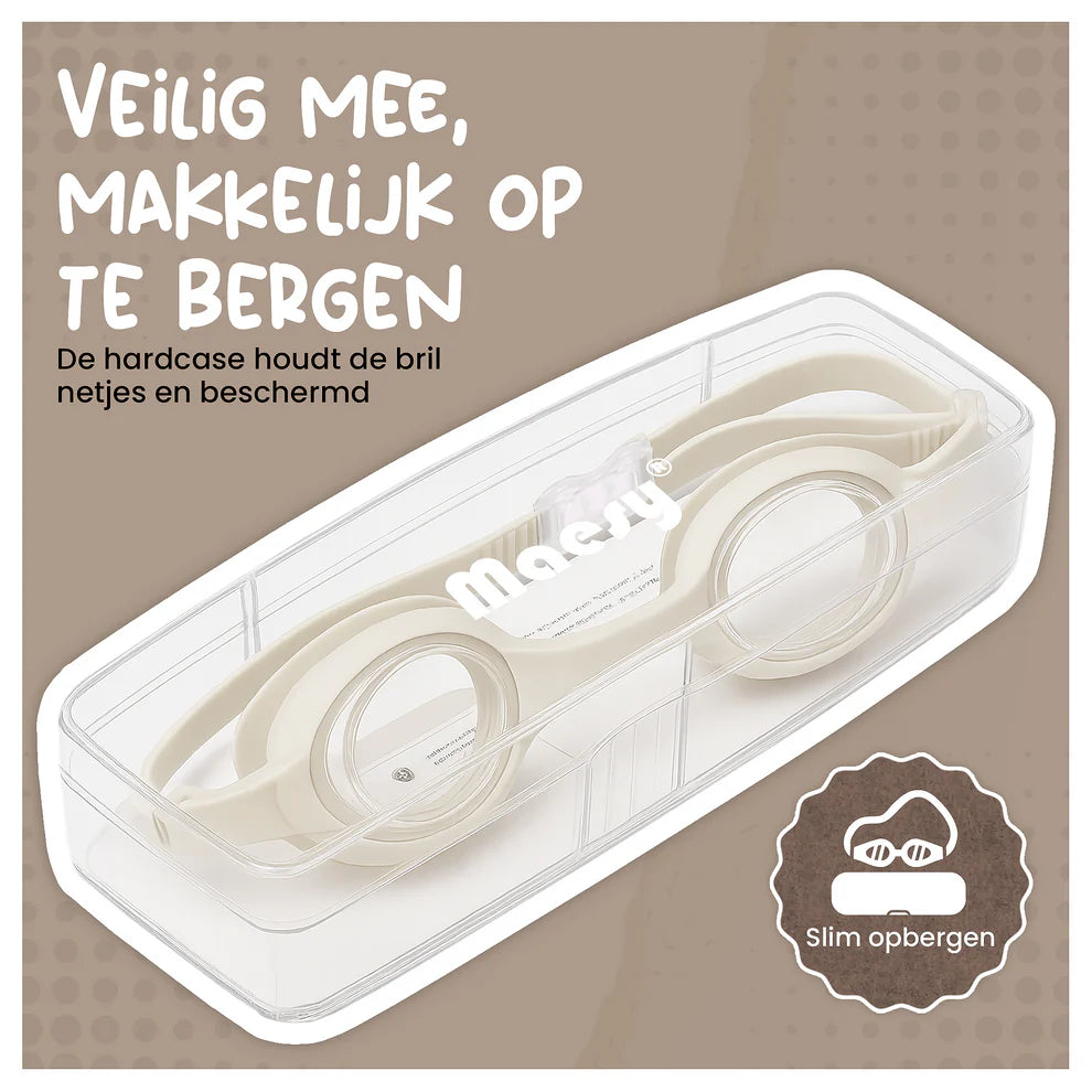 Zwembril Sammy - Duikbril 3 t/m 6 jaar - Beige/Ecru - Maesy