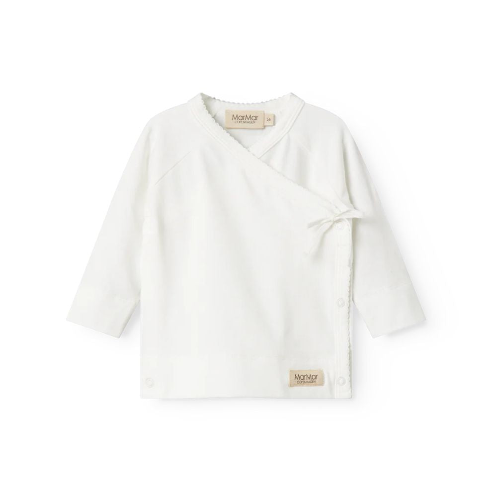 MarMar Copenhagen - Tut Wrap Top - Gentle white - Wikkeltruitje - Wit - Modal Katoen product
