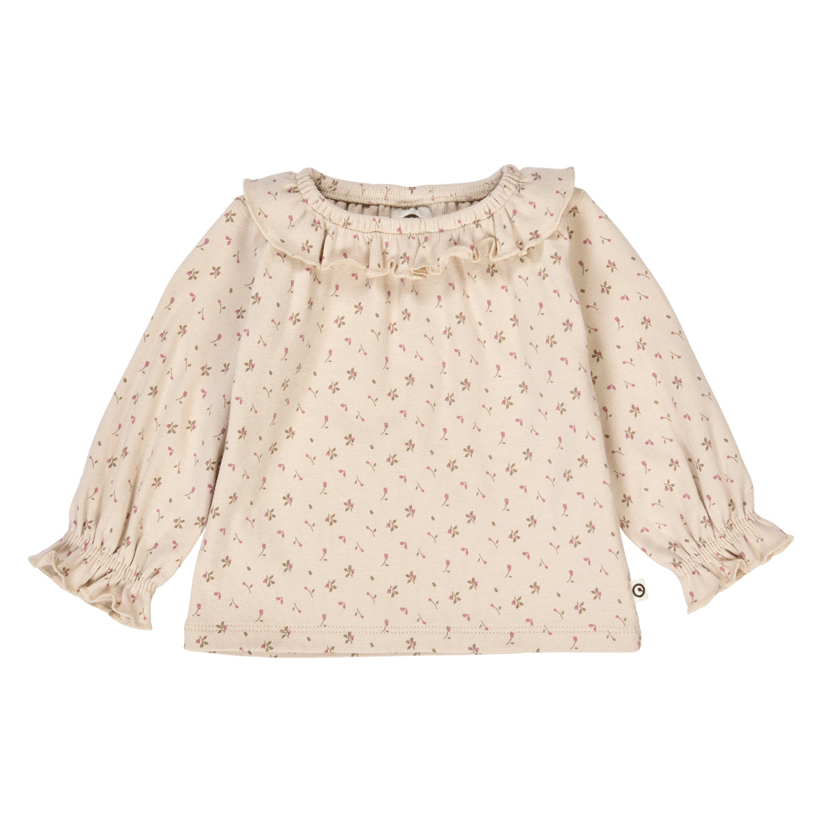 Müsli by Green Cotton - Aster frill collar l/s T - Top met bloemenprint - Katoen mix voorkant