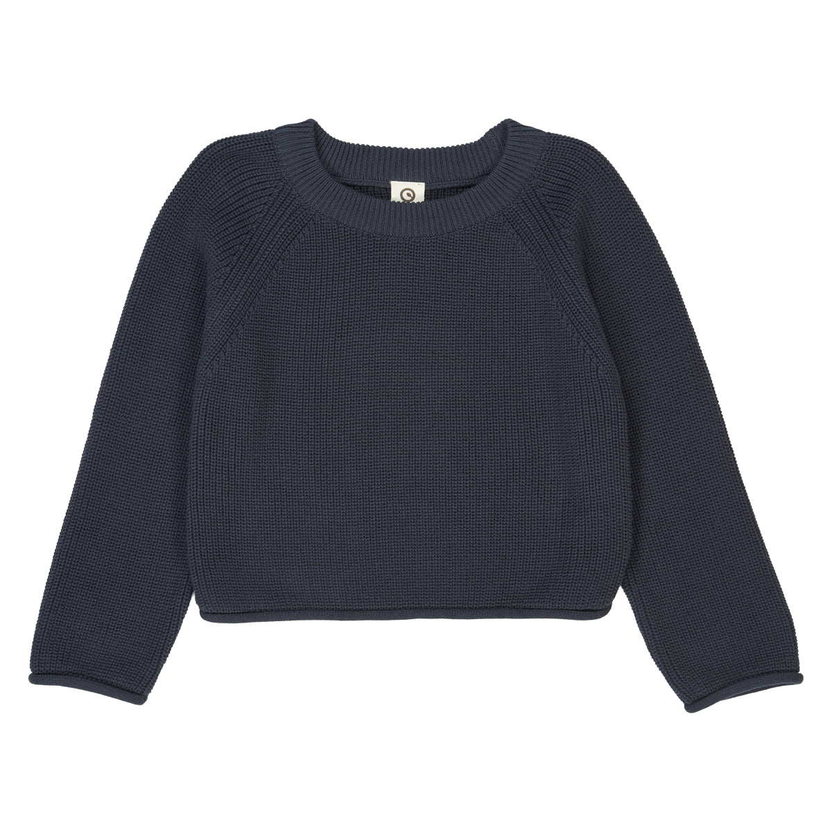 Gebreide trui - Biologisch katoen - Night blue/donkerblauw - Müsli by Green Cotton voorkant