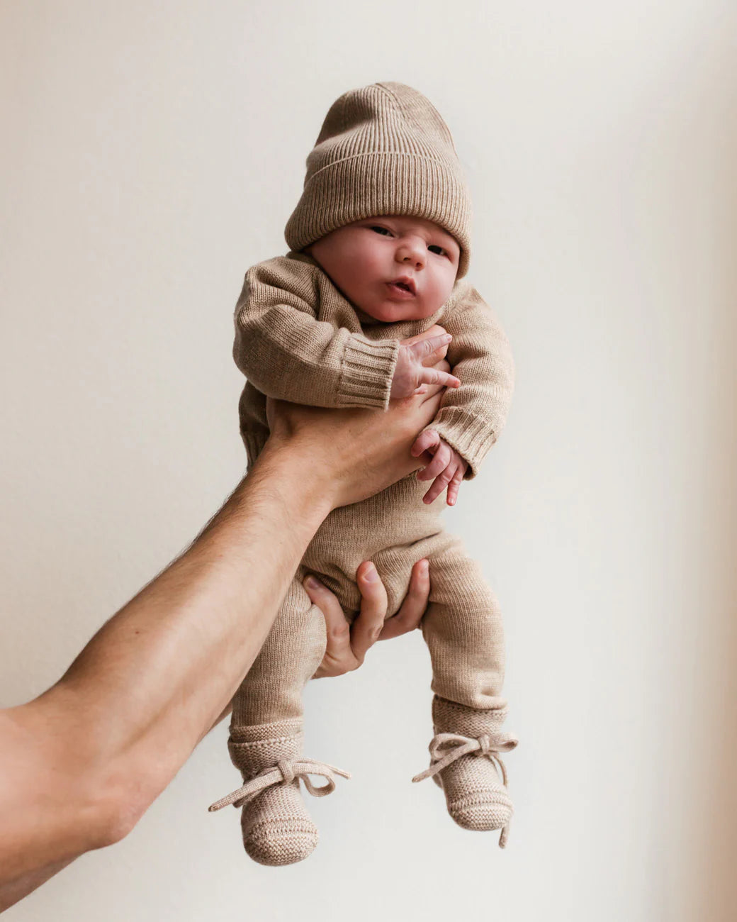 Gebreid broekje Guido - Merino wol - HVID