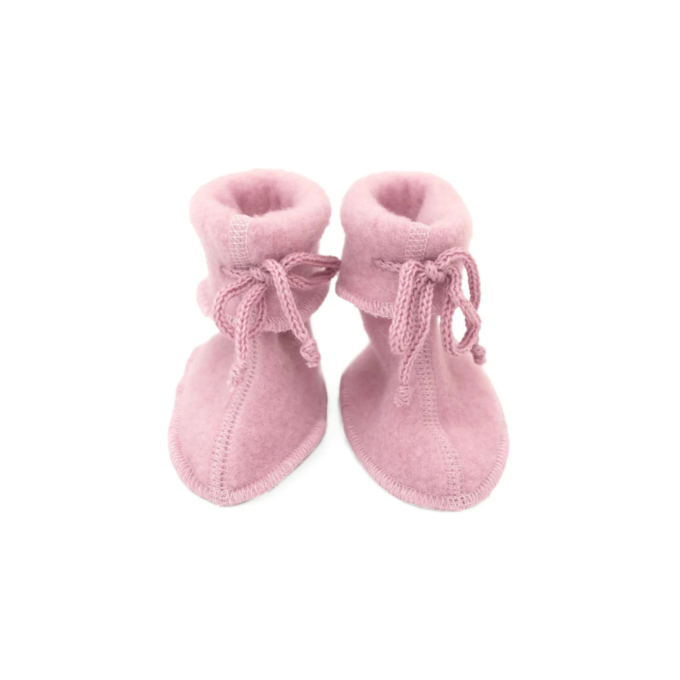 Slofjes wol fleece - Roze/Rosewood - Engel Natur