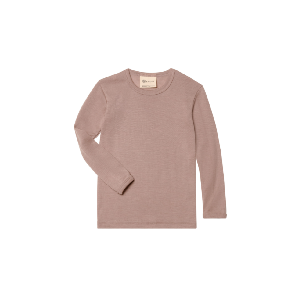 Top longsleeve - Wol/zijde - Roze/Dusty Rose - Kinder shirt - Engel Natur