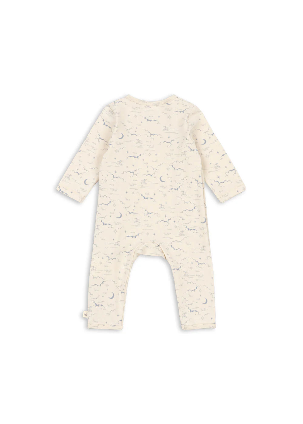 Basic Newborn Onesie - Sky Blue - Wrap-Over Bodysuit - Organic Cotton - GOTS - Konges Sløjd