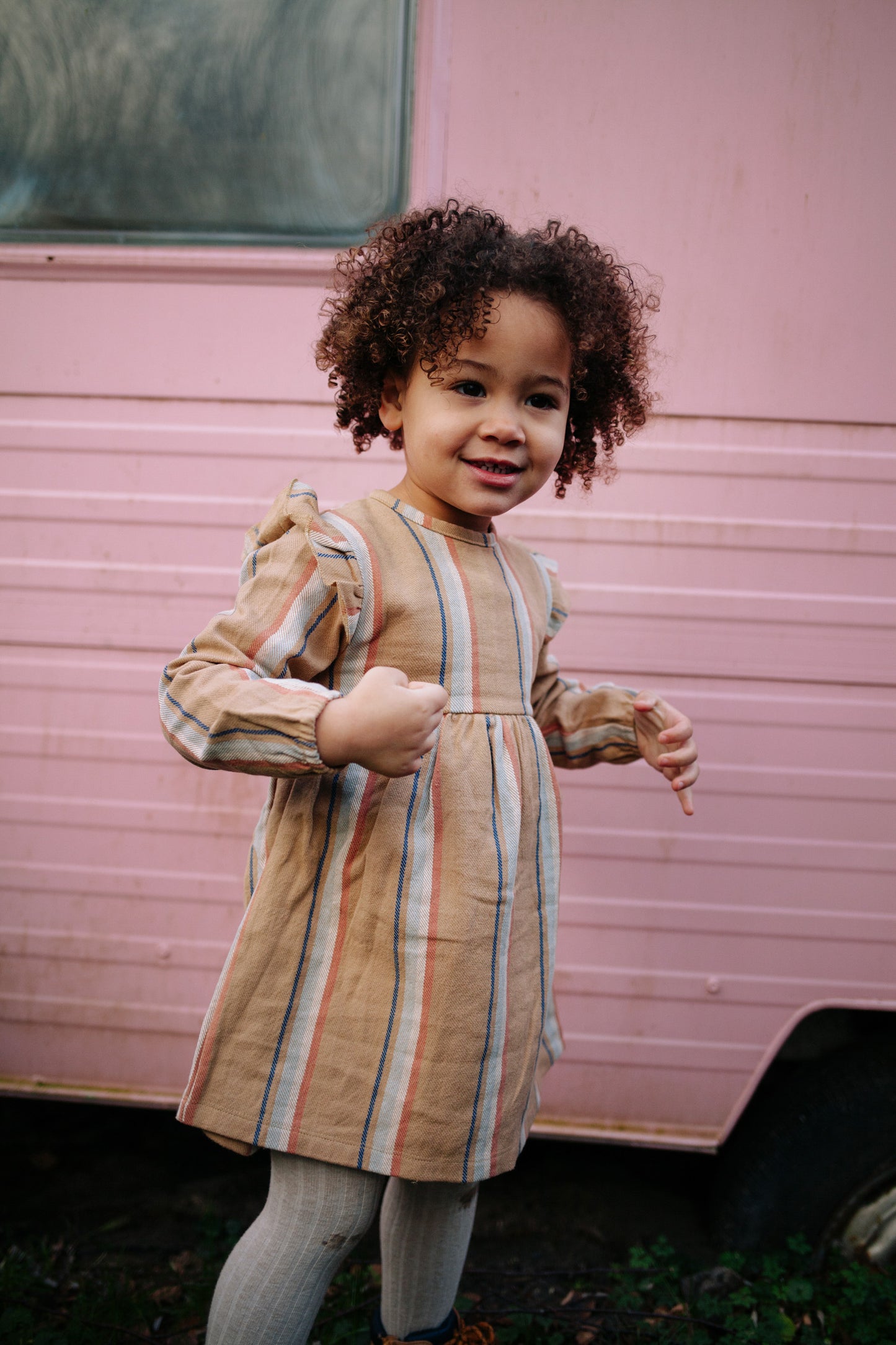 Jurkje Anemone - Woven stripe - Biologisch katoen - Riffle Amsterdam lifestyle