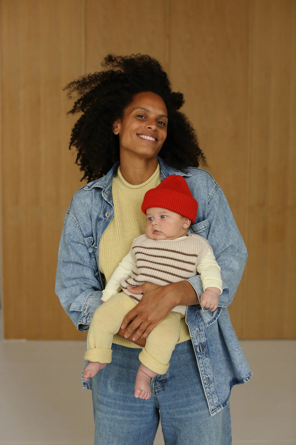 Vest Harvey - Gestreept - Spencer/mouwloos truitje - Merinowol - HVID