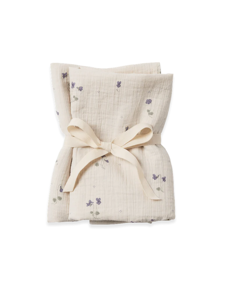 Garbo&Friends - Viola muslin blanket - 2 pack - 60x60cm - Hydrofiele doeken - bovenaanzicht