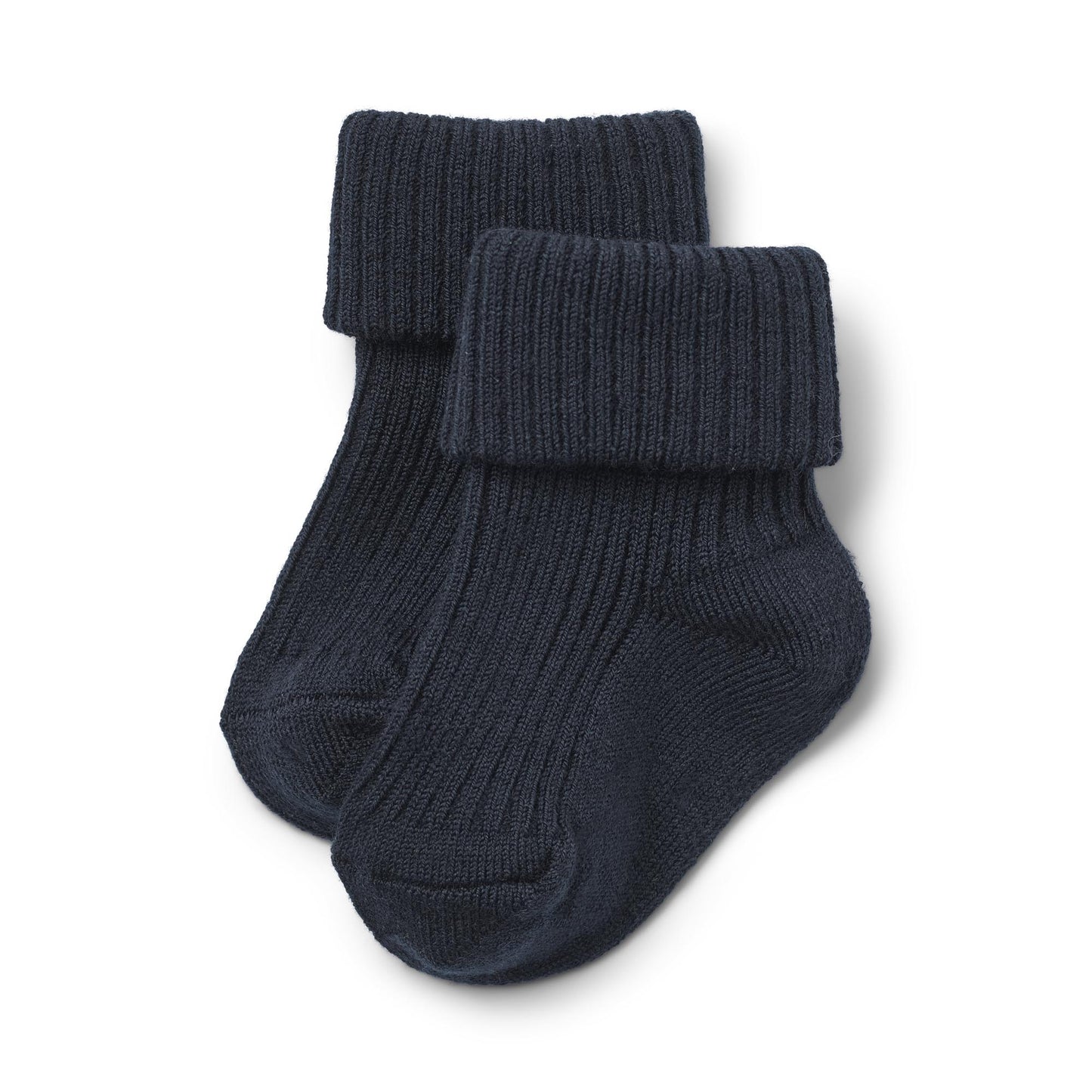 Wollen rib sokken Ziggy – 2 paar – Navy & Beige – Wheat navy