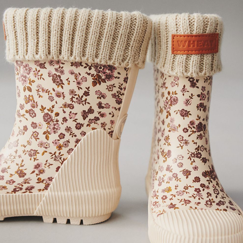 Regenlaarsjes Thermo - Natuurlijk rubber - Rose flowers - Wheat lifestyle