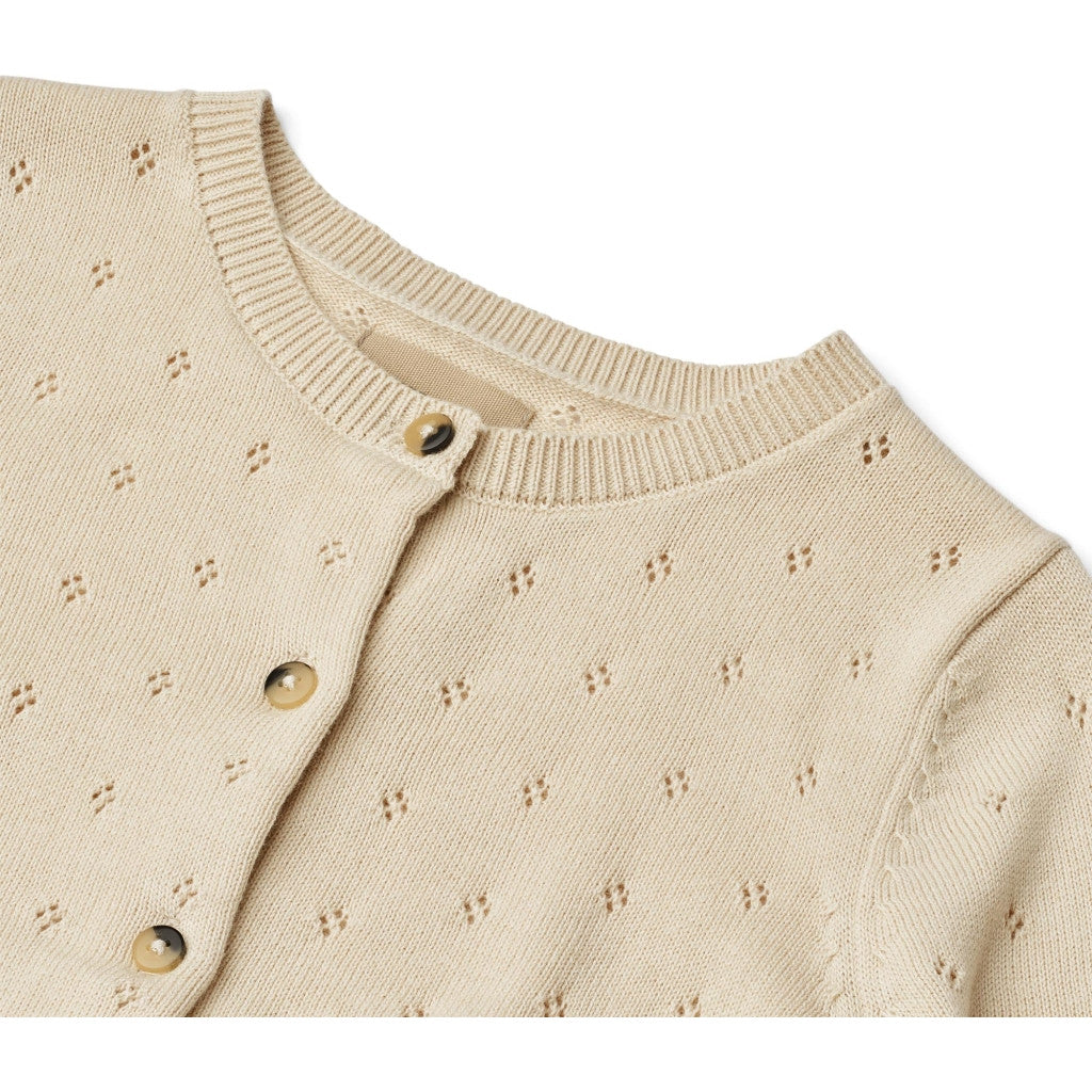 Wheat - Knit Cardigan Maia - Gebreid vestje - 100% biologisch katoen close up