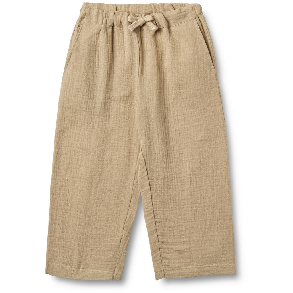 Wheat - Trousers Sasha - Broek - 100% Bio mousseline katoen - voorkant beige