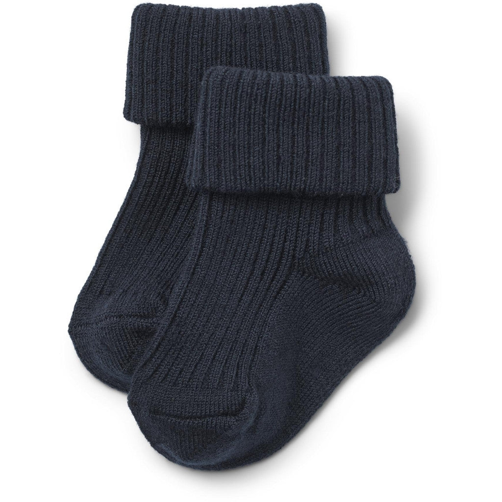 Wheat - Wool Rib Socks Ziggy - Wollen baby sokken - 80% wol