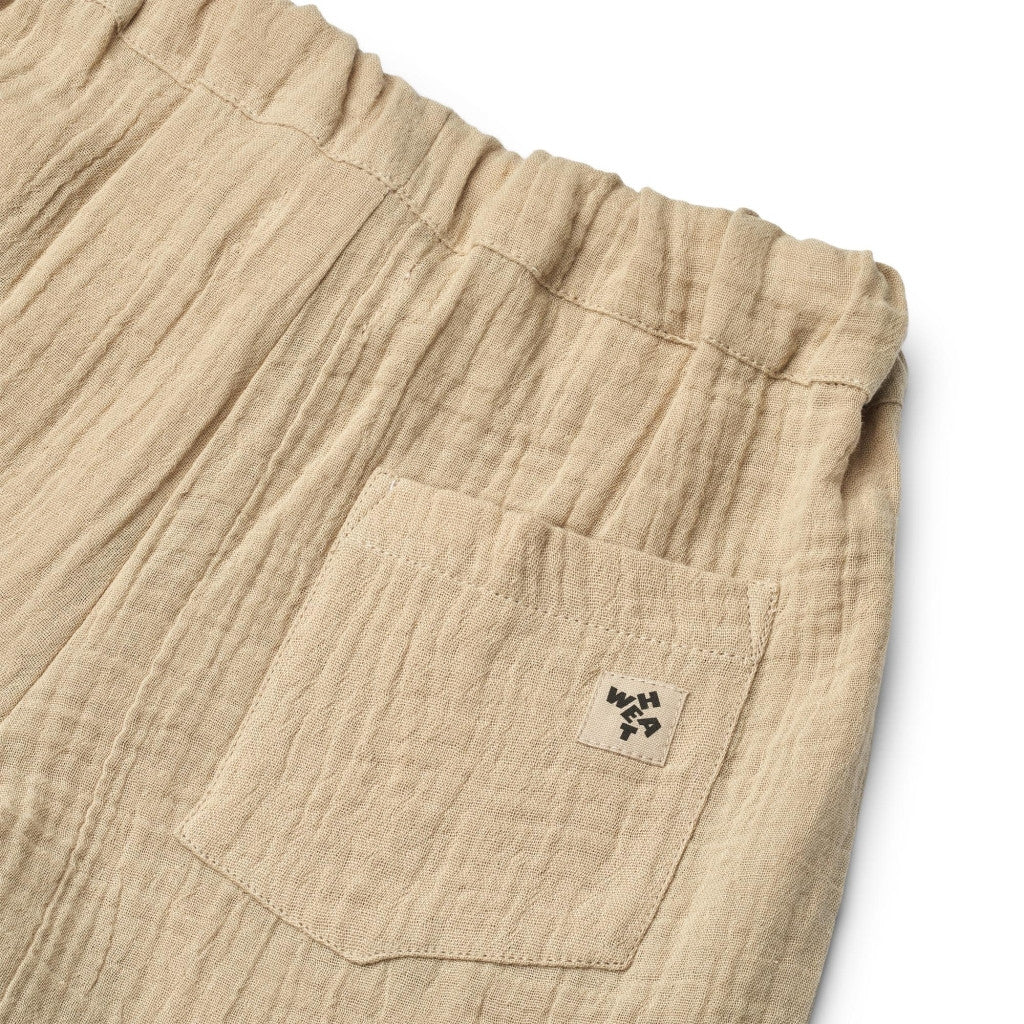 Wheat - Trousers Sasha - Broek - 100% Bio mousseline katoen close up